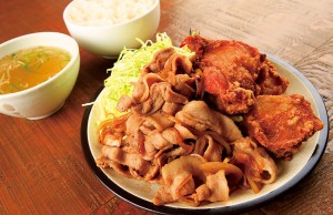 ザンギ・しょうが焼き定食